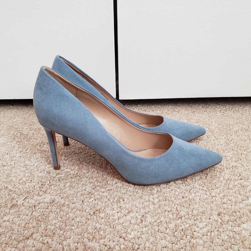 Blue suede heels - Picture 6 of 7